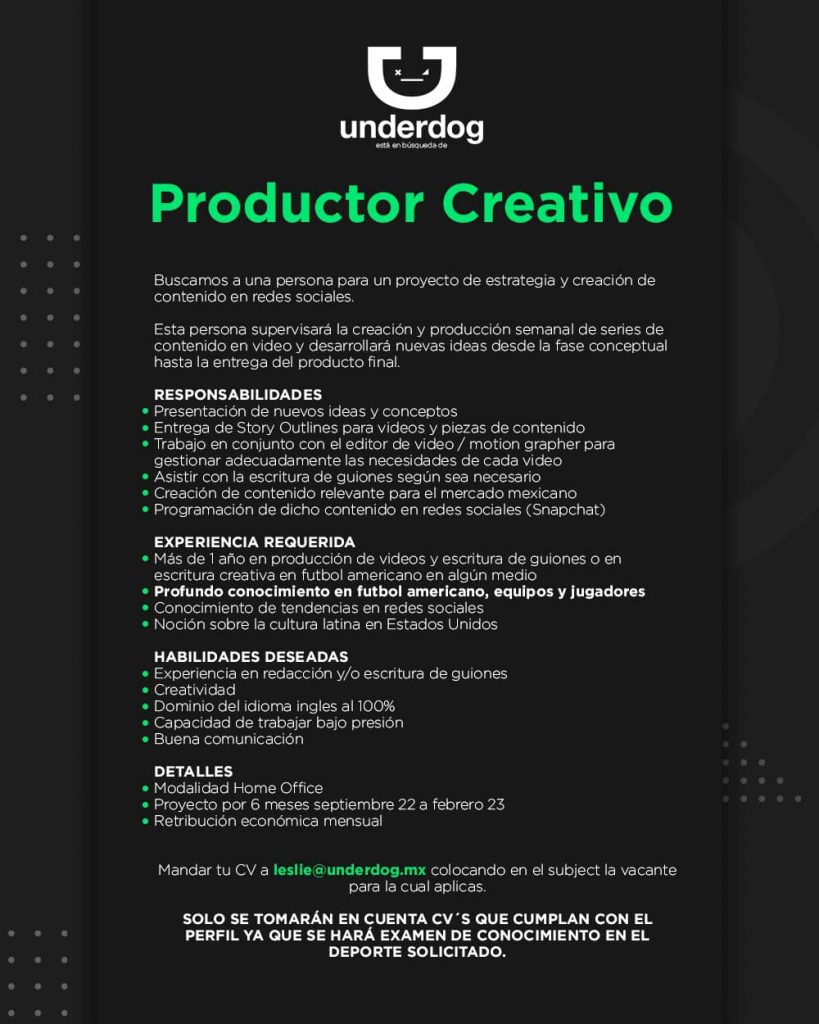 productor creativo