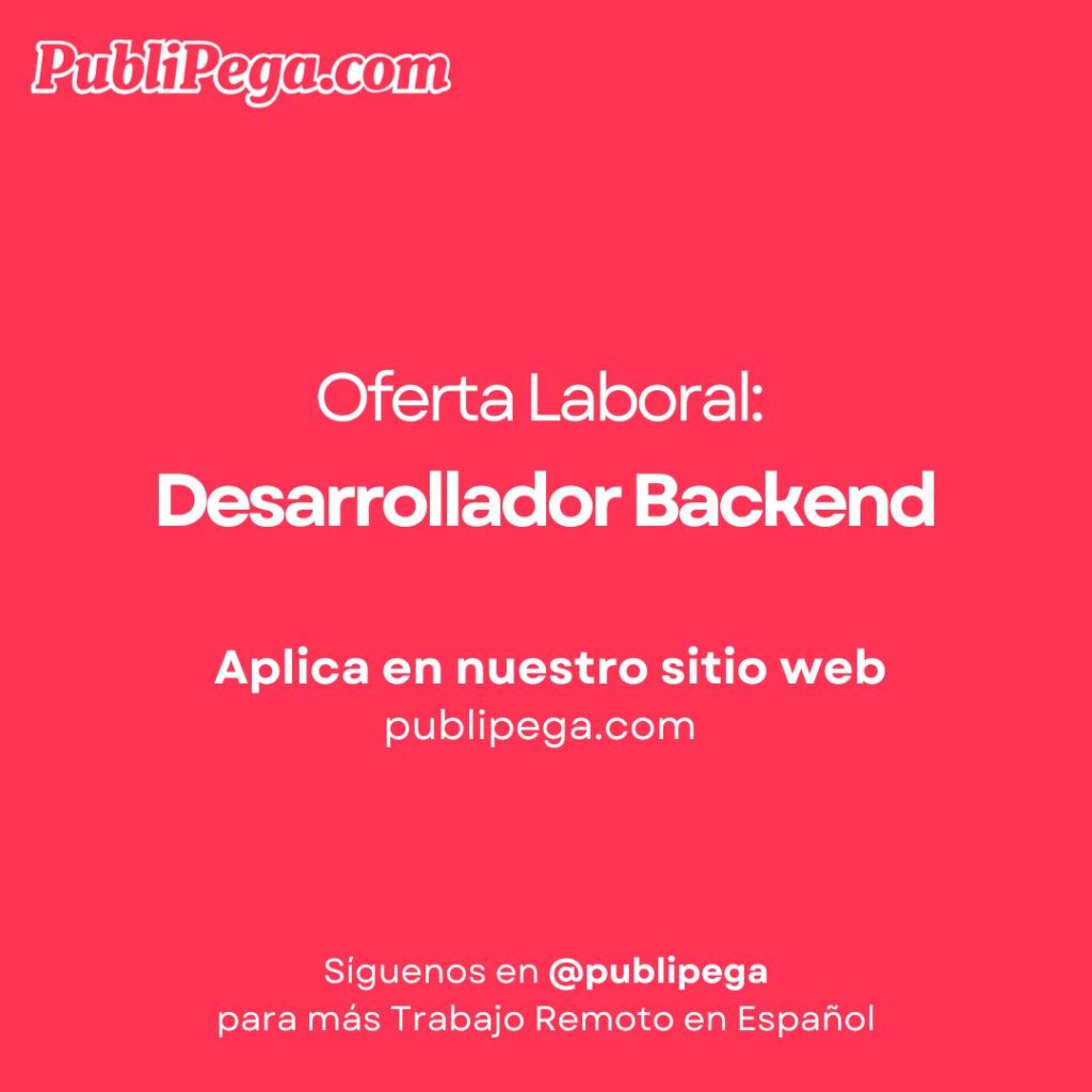 Desarrollador Backend