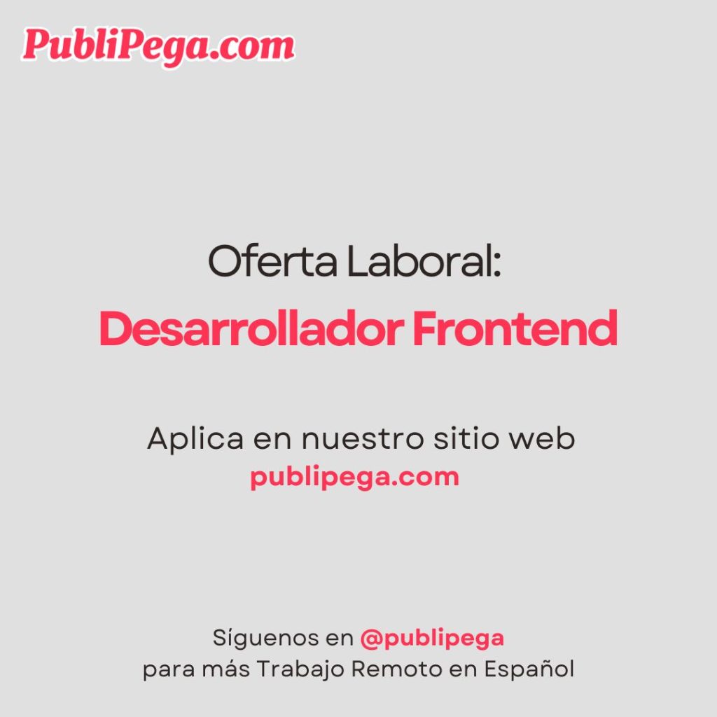 Desarrollador Frontend