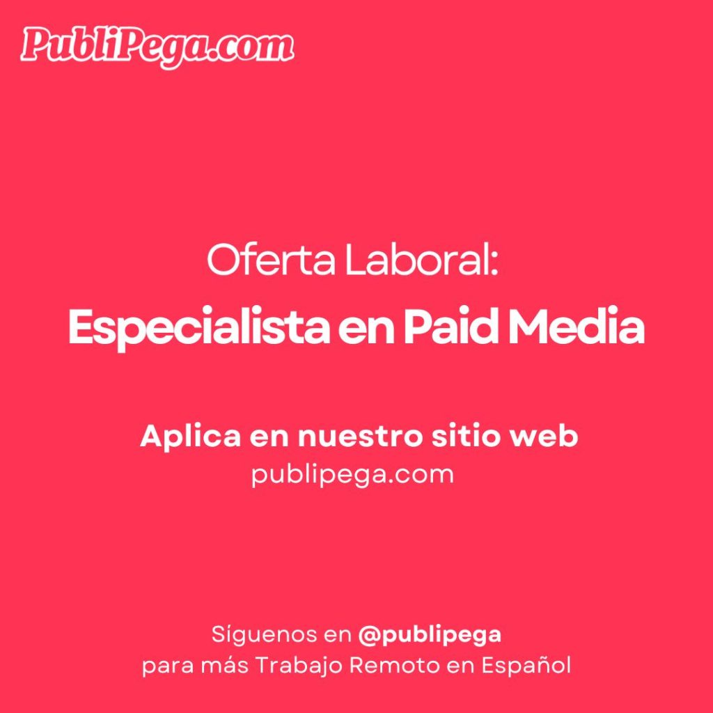 Especialista en Paid Media