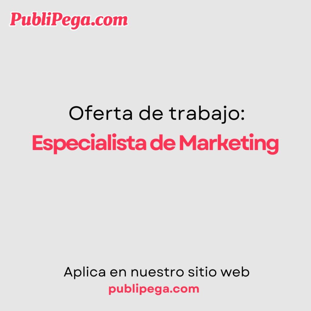 Especialista de Marketing
