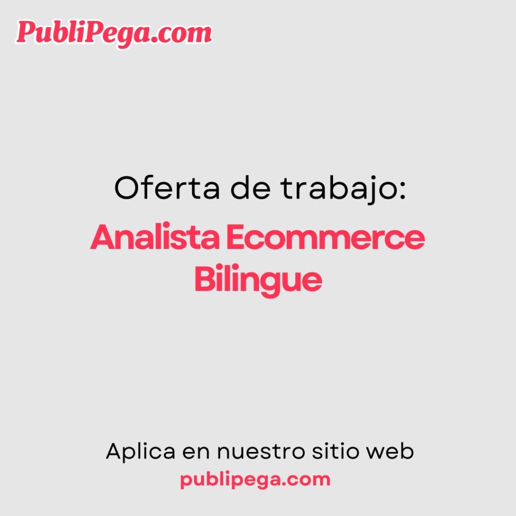 Analista Ecommerce Bilingue
