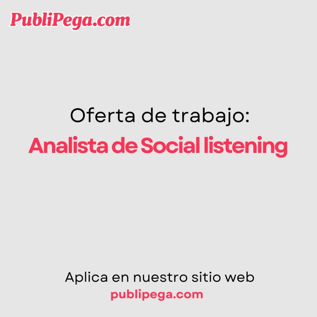 Analista de Social listening