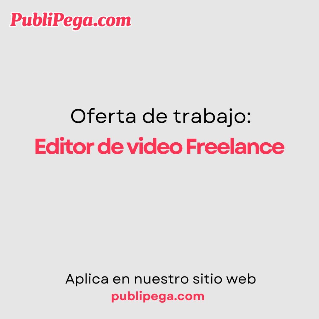 Editor de video Freelance