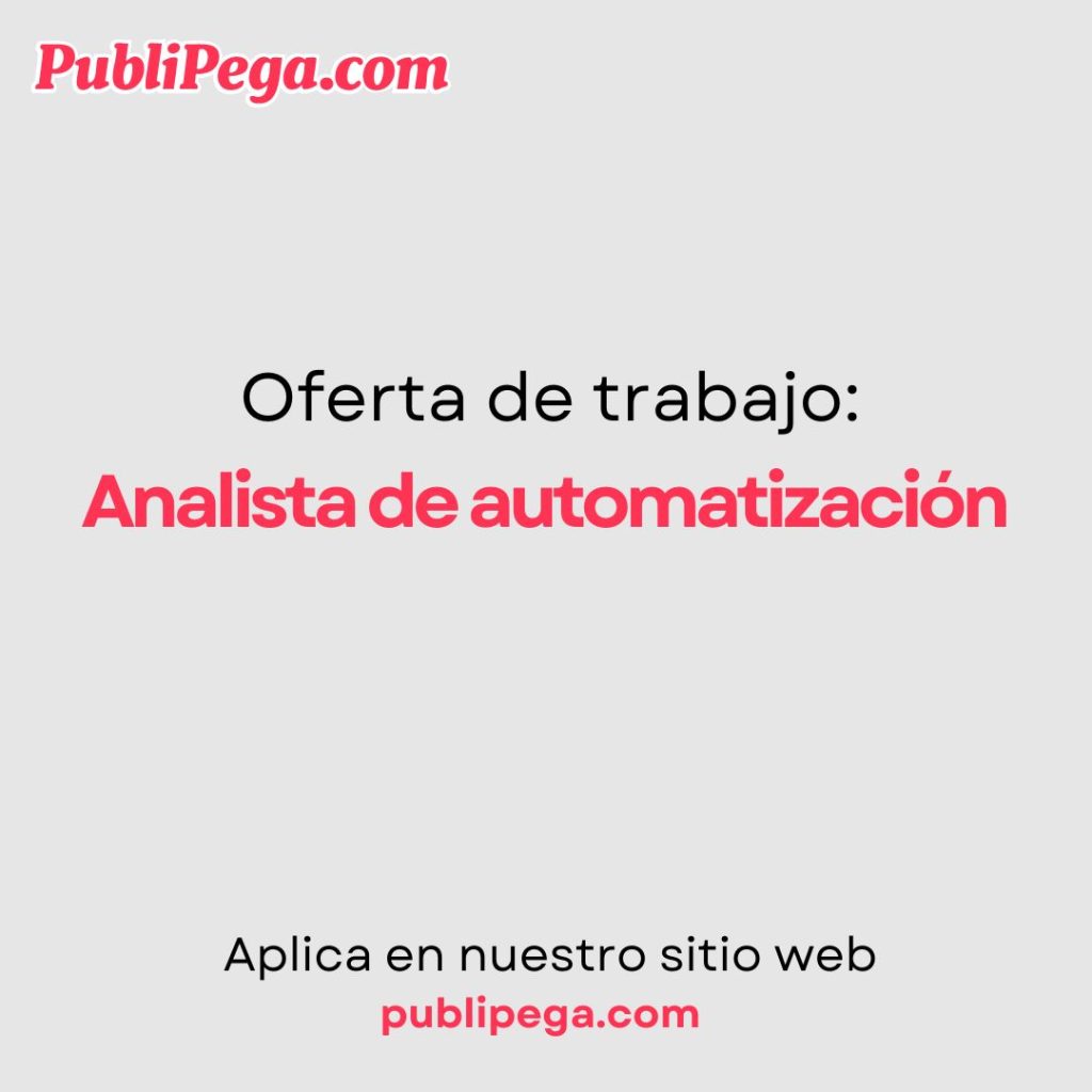 Analista de automatización