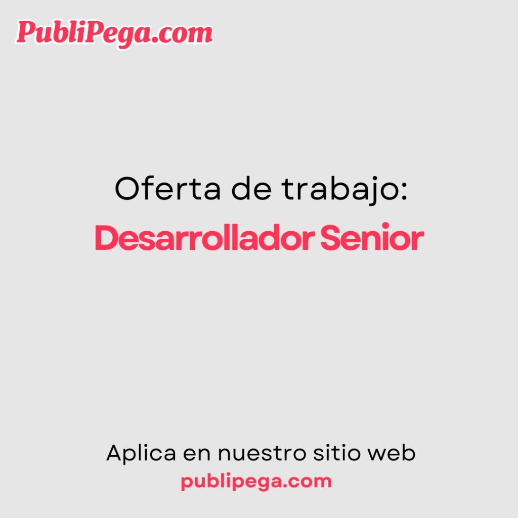 Desarrollador Senior