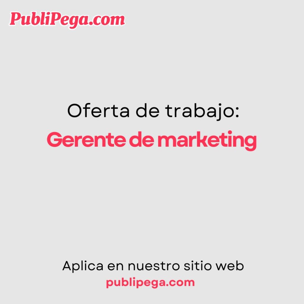 Gerente de marketing