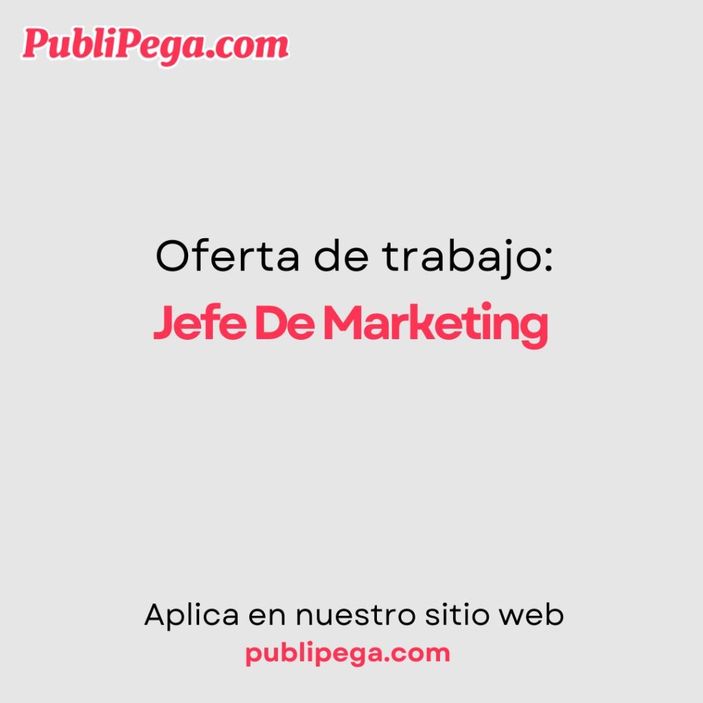Jefe De Marketing