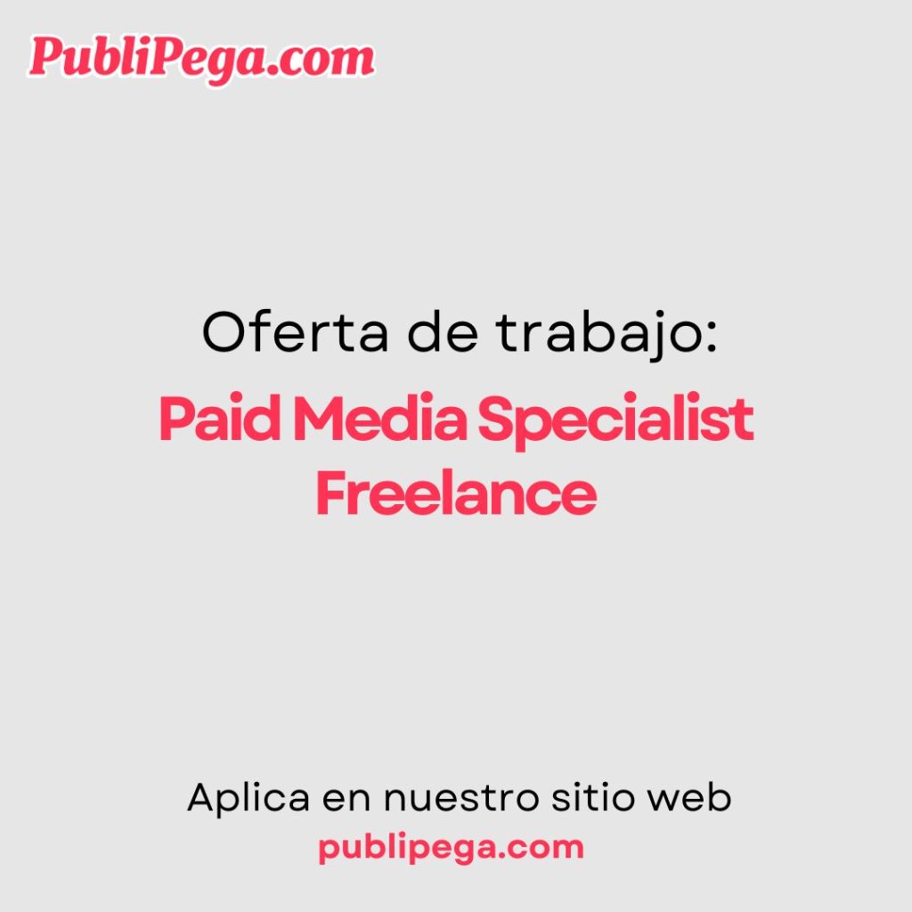 Paid Media Specialist Freelance publipega.com