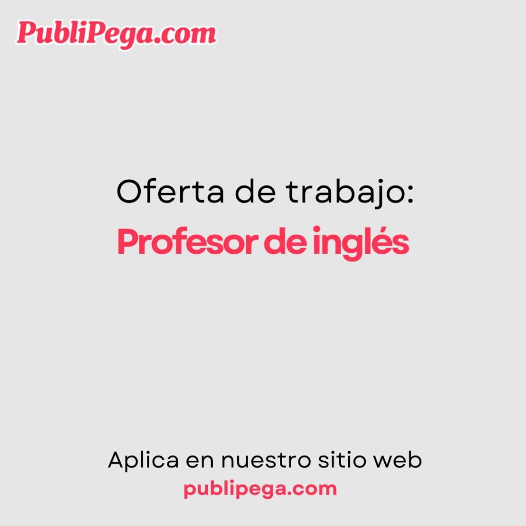 Profesor de inglés publipega.com