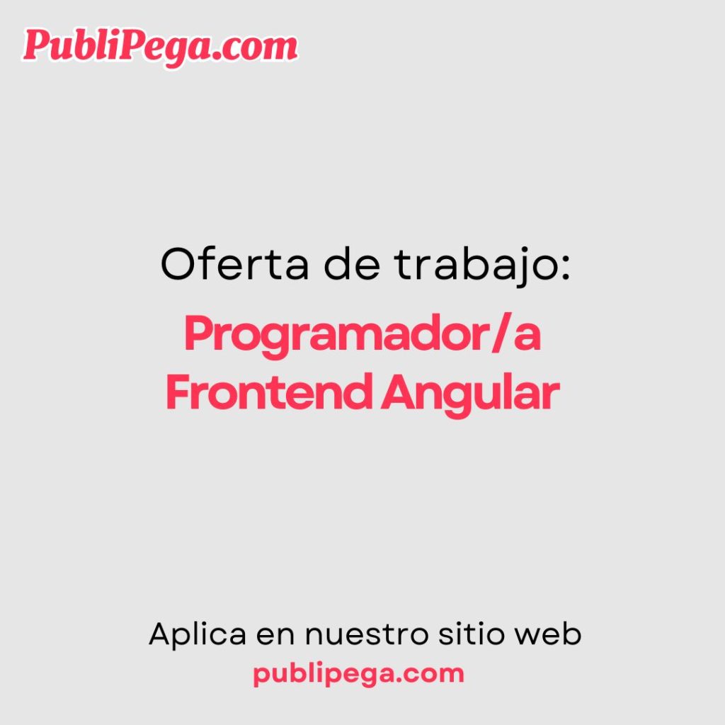 Programador/a Frontend Angular