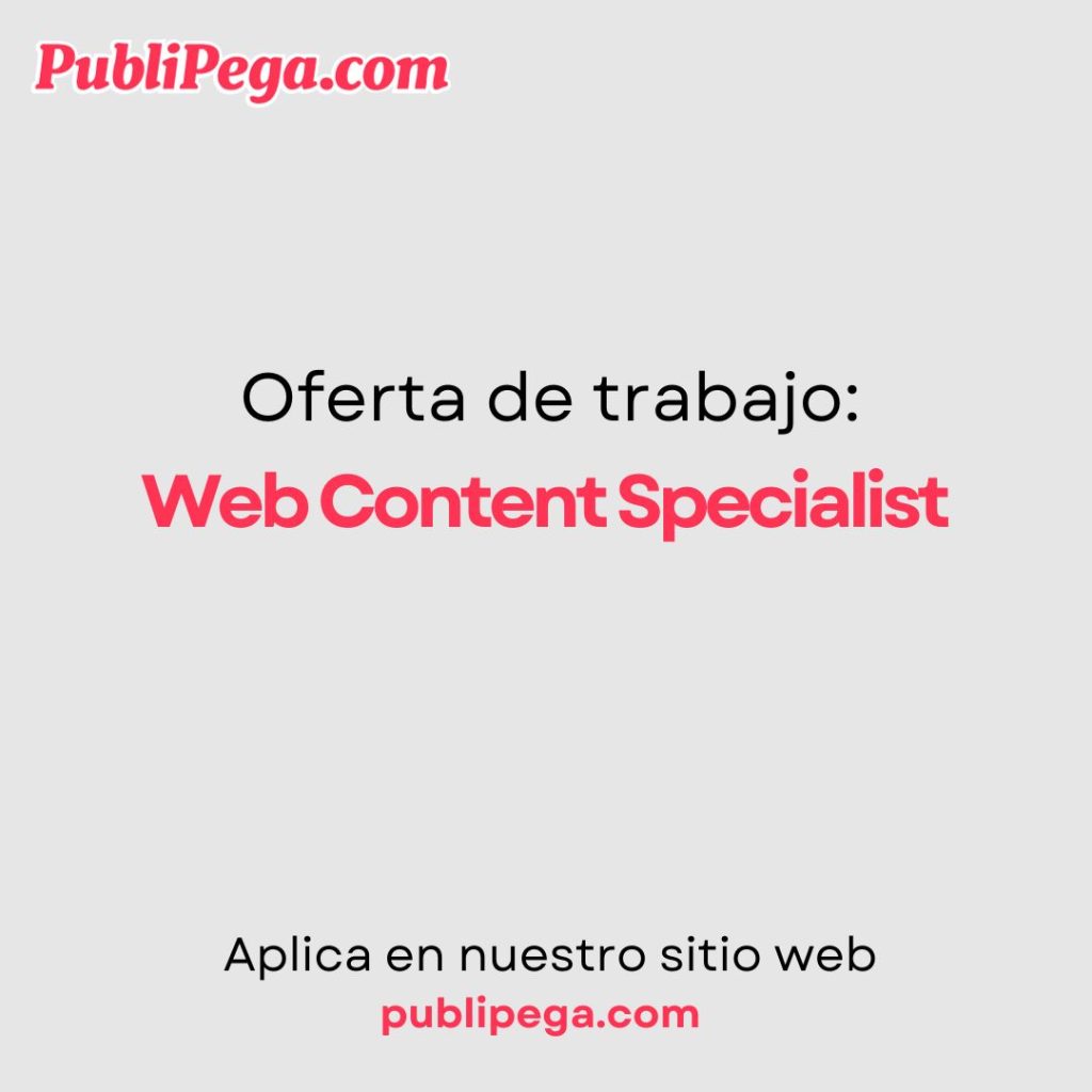 Web Content Specialist publipega.com