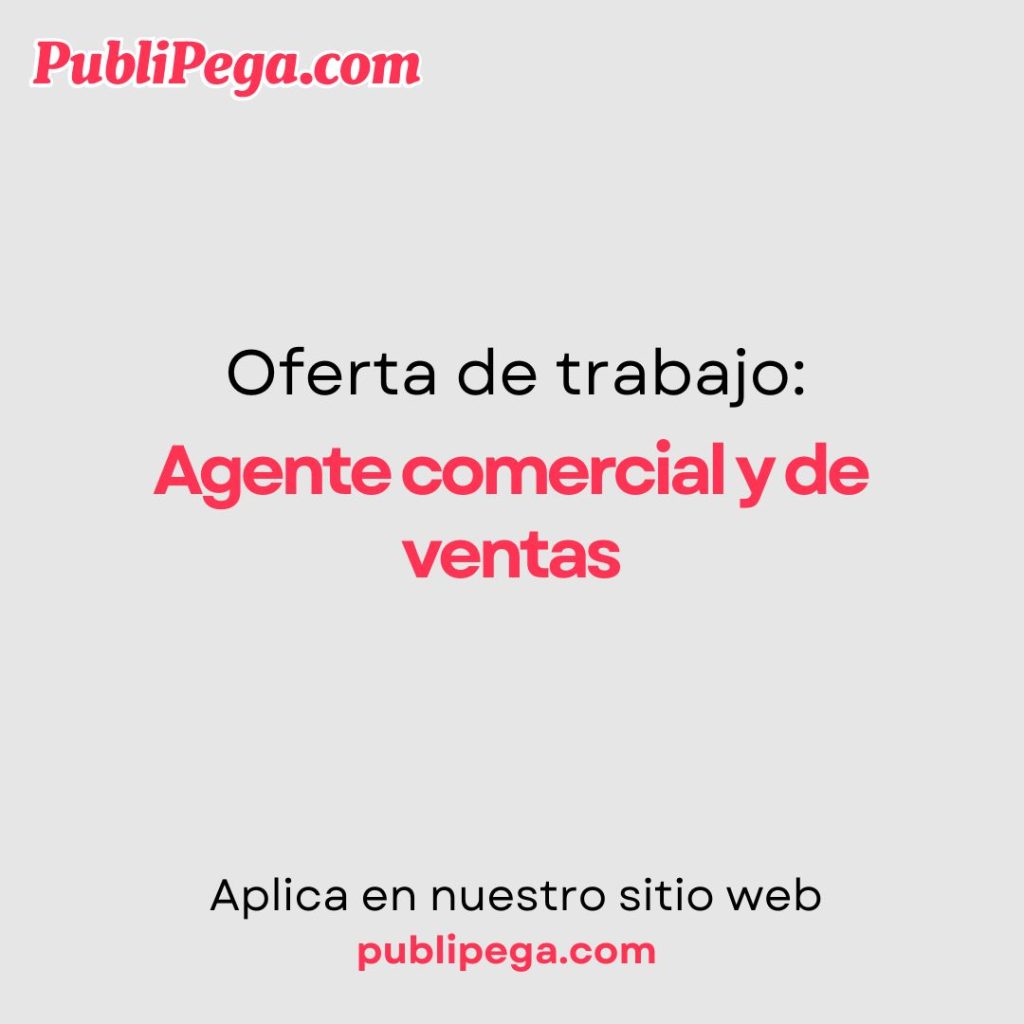 Agente comercial y de ventas