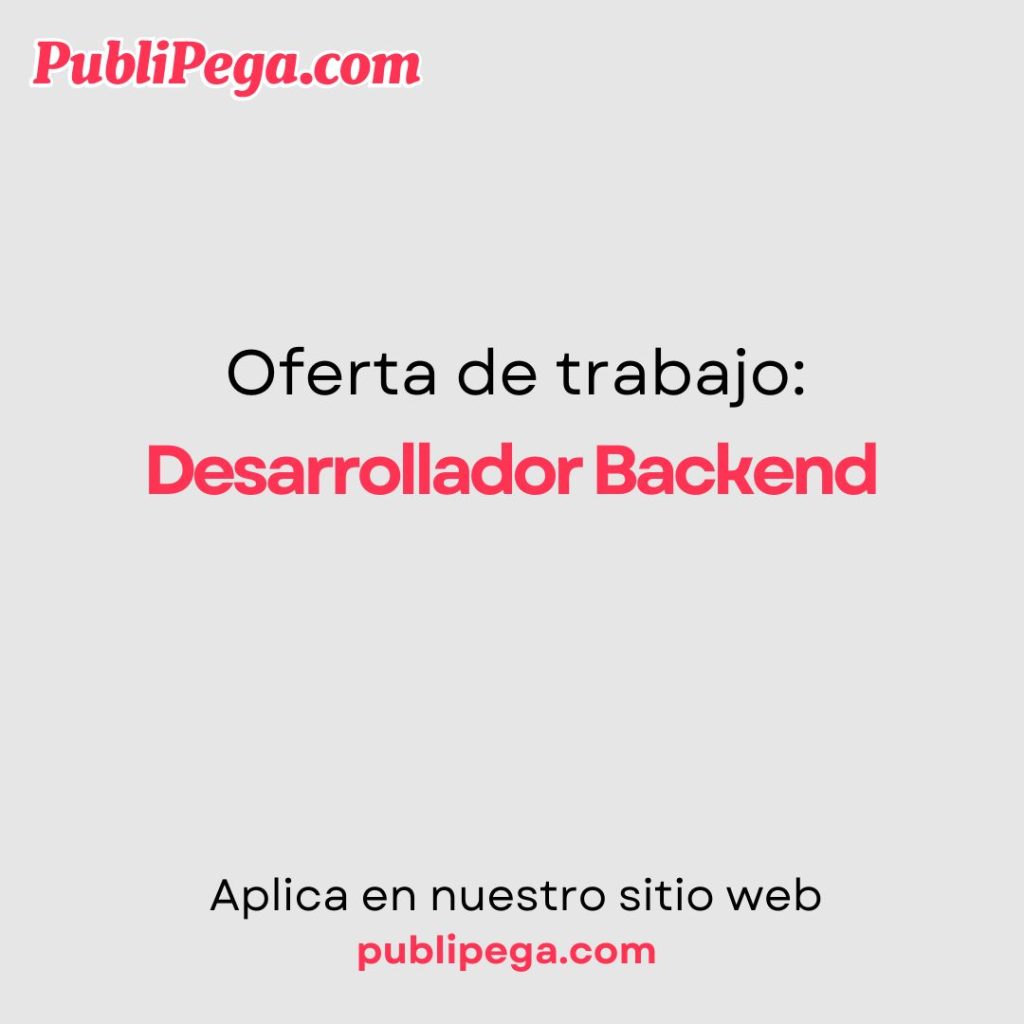 Desarrollador Backend