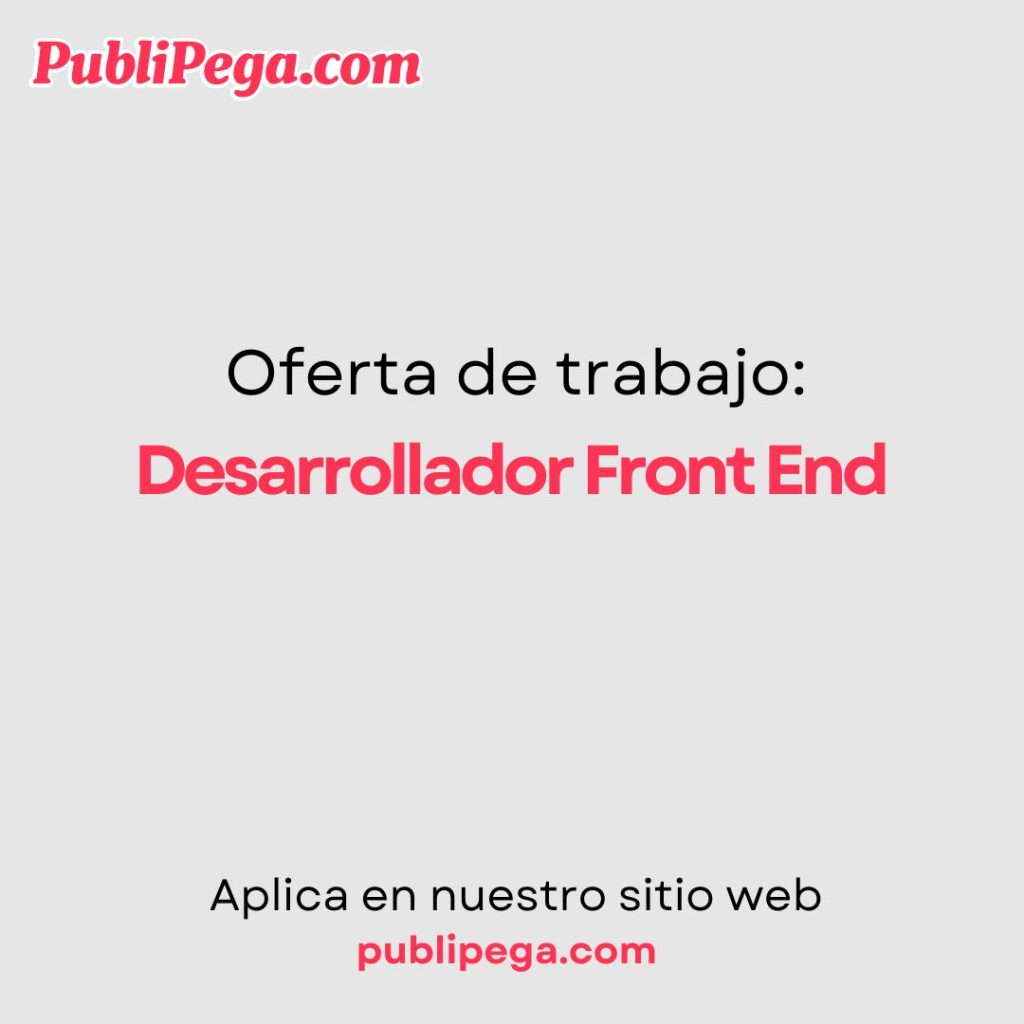 Desarrollador Front End