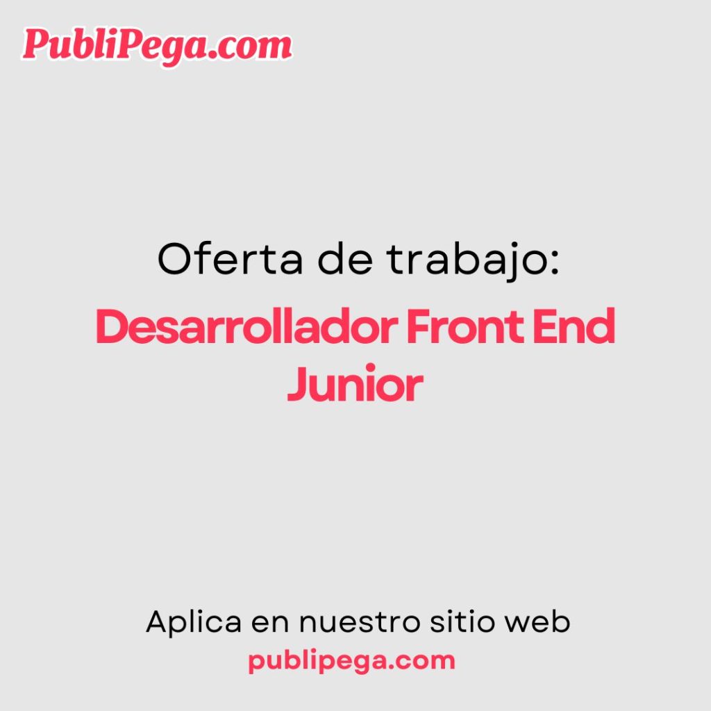 Desarrollador Front End Junior
