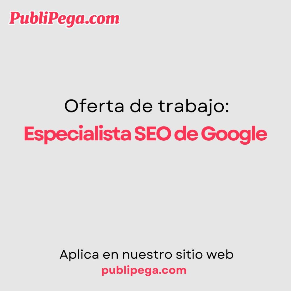 Especialista SEO de Google