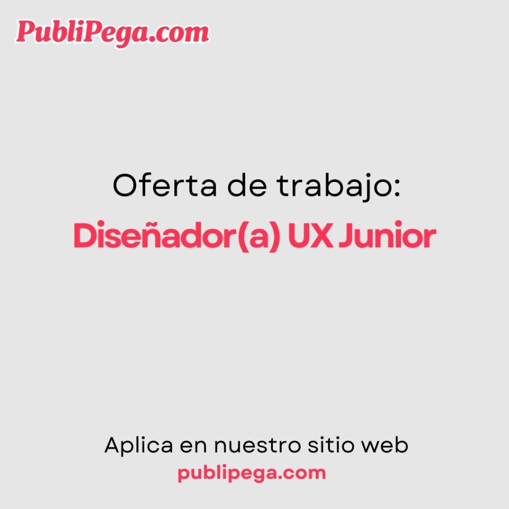 Diseñador(a) UX Junior