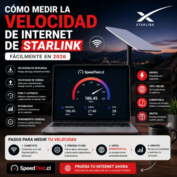 Cómo medir la velocidad de Internet de Starlink